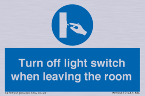 Turn off light switch when leaving the room